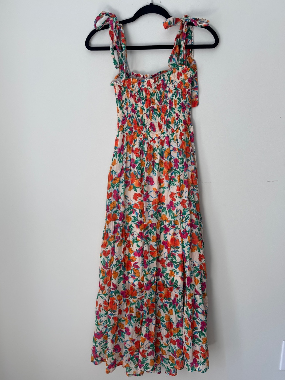 Shop Talulah Floral Tie-Shoulder Smocked-Top Maxi Dress